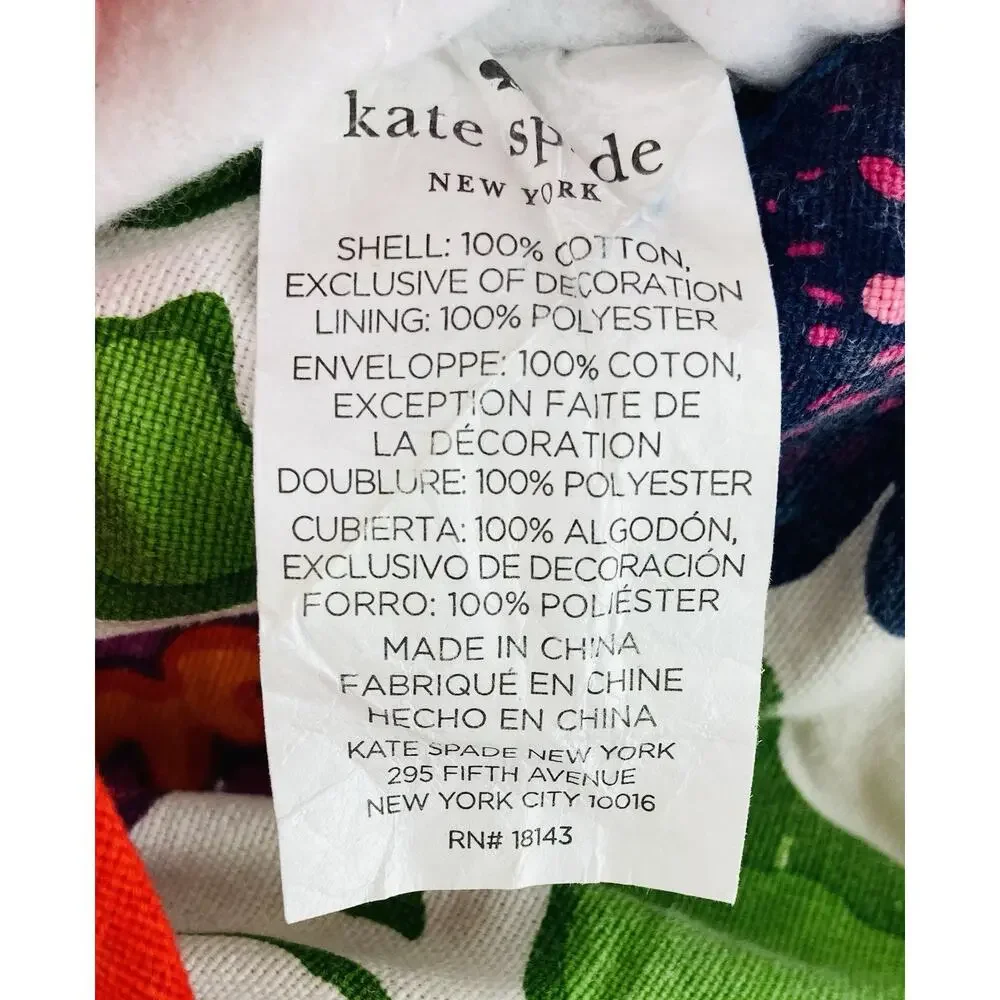 Kate Spade New York Festive Floral Pot Holder 100% Cotton Pink Rubber Textured